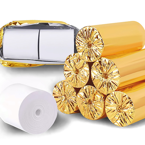 Gold Foil Film Packaging 80x80mm Thermal Paper Rolls 